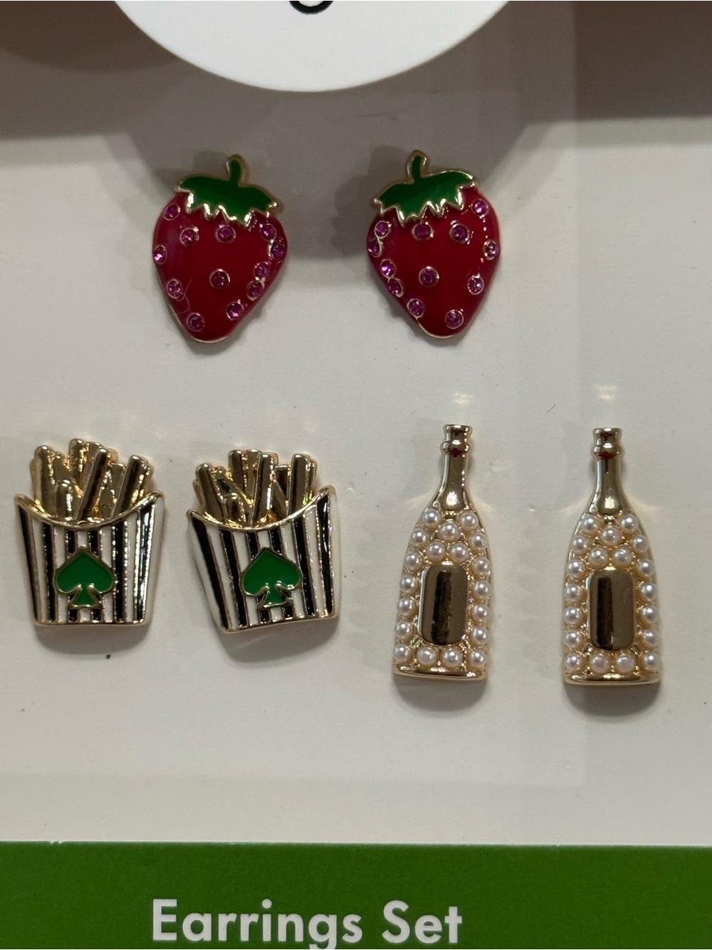 Kate Spade x Target Limited Edition Whimsical 3 Pair Stud Earrings New in Box - Picture 2 of 4